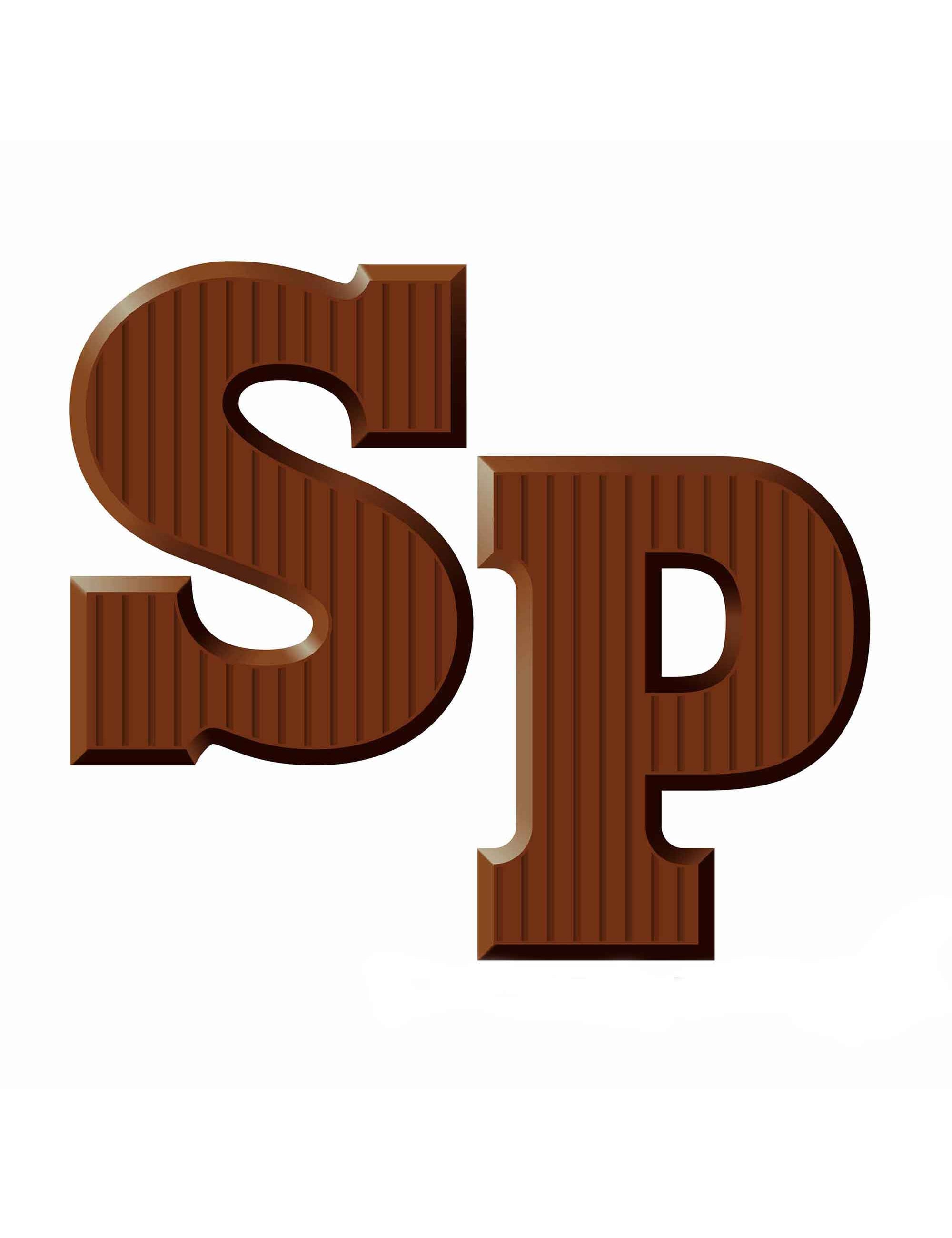 Chocolade letters Sint en Piet – All-over transfervel – overzicht