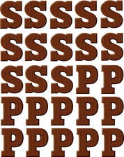 Chocolade letters Sint en Piet – All-over transfervel
