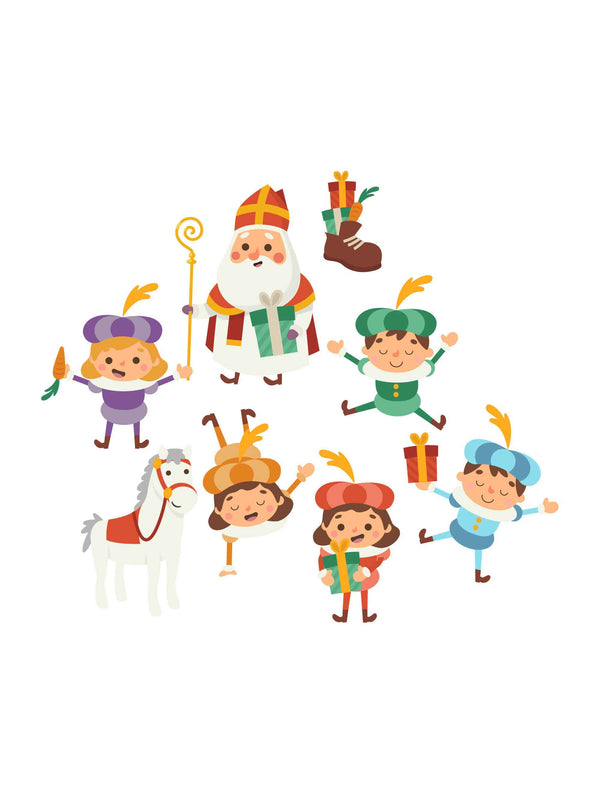 Sinterklaas – All-over transfervel – overzicht
