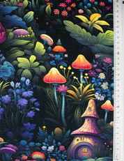 Fairy Forest Night Bloom – French Terry stof – 170 cm breed