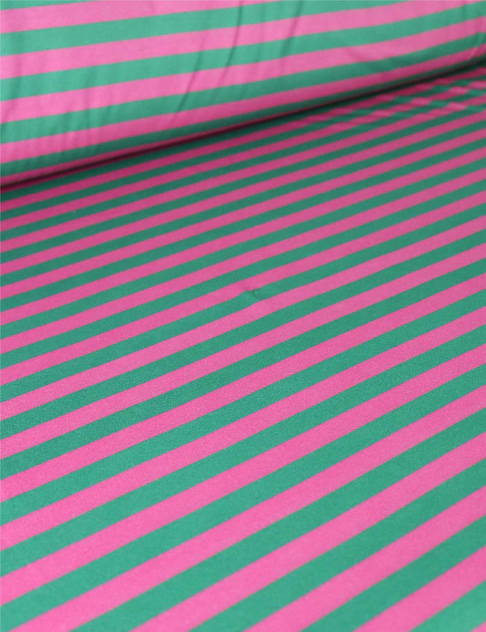 Green Stripe | 100% cotton jersey | 170 cm wide
