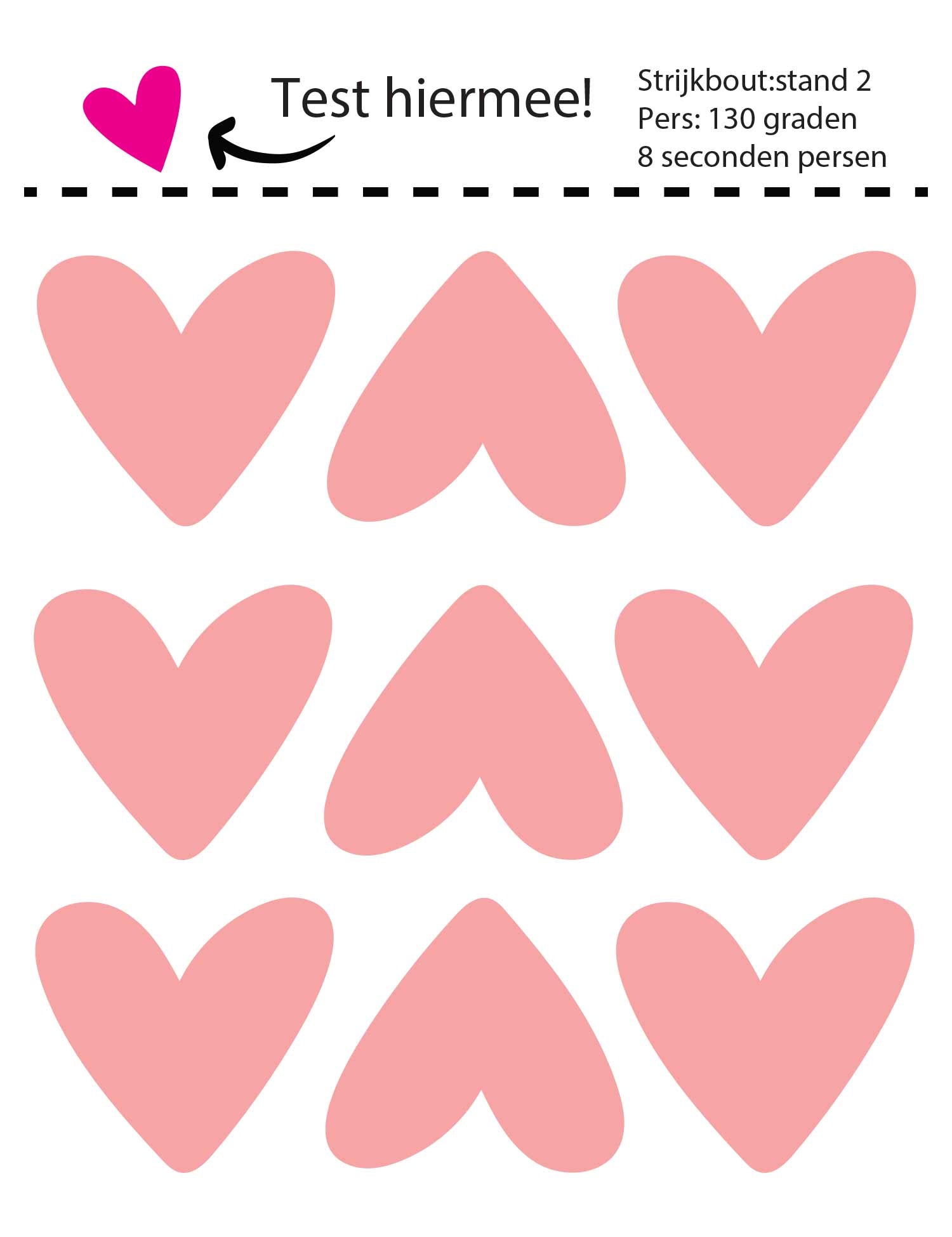 Hearts Clay Pink Strijklabels – Strijktransfers