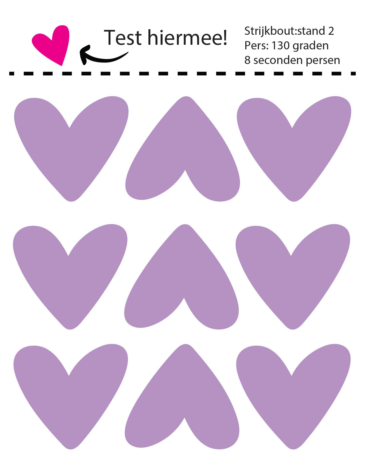 Hearts Lilalicious Strijklabels – Strijktransfers