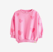 Peach Hearts – All-over transfervel – op een trui