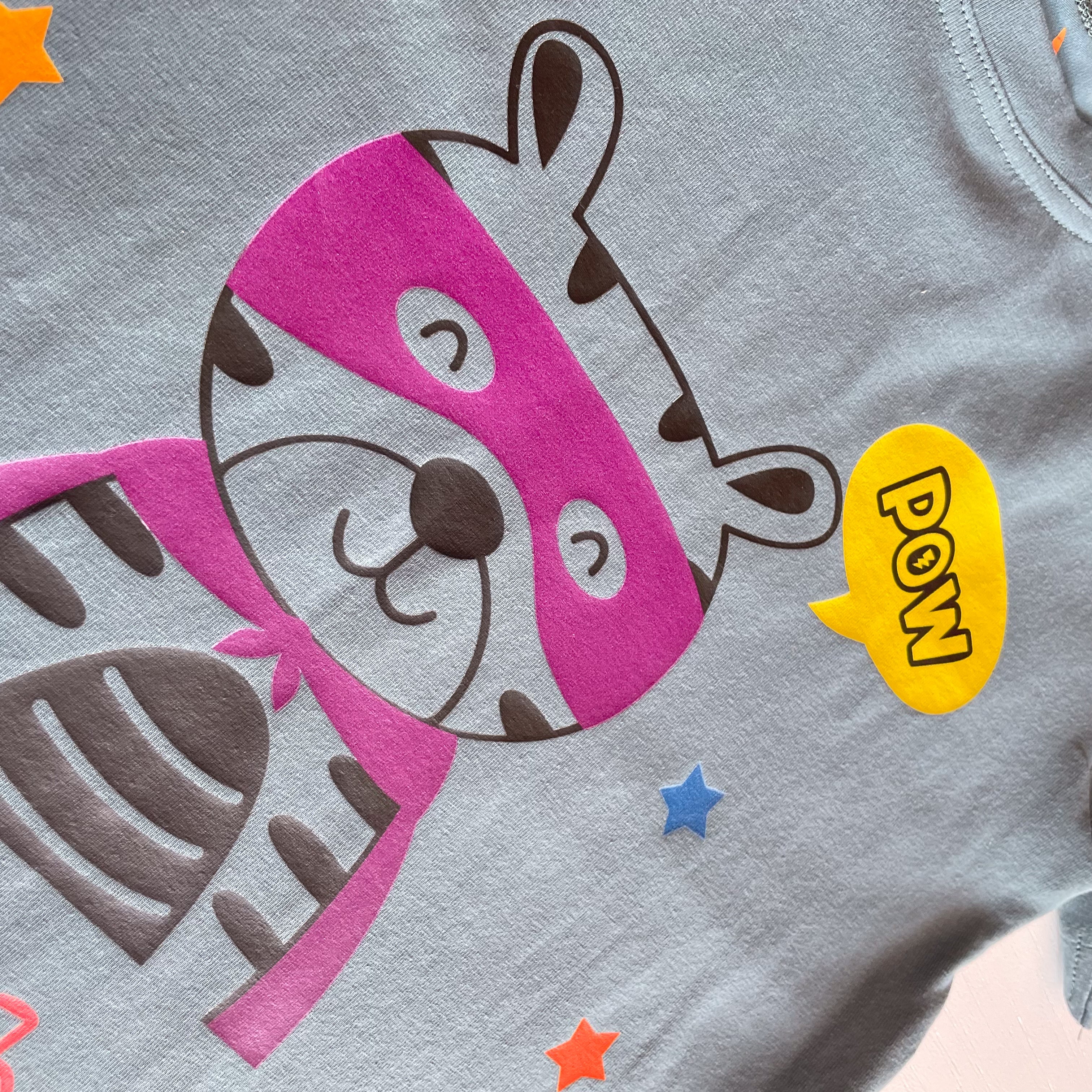 Tijger - Super Hero – Strijktransfer