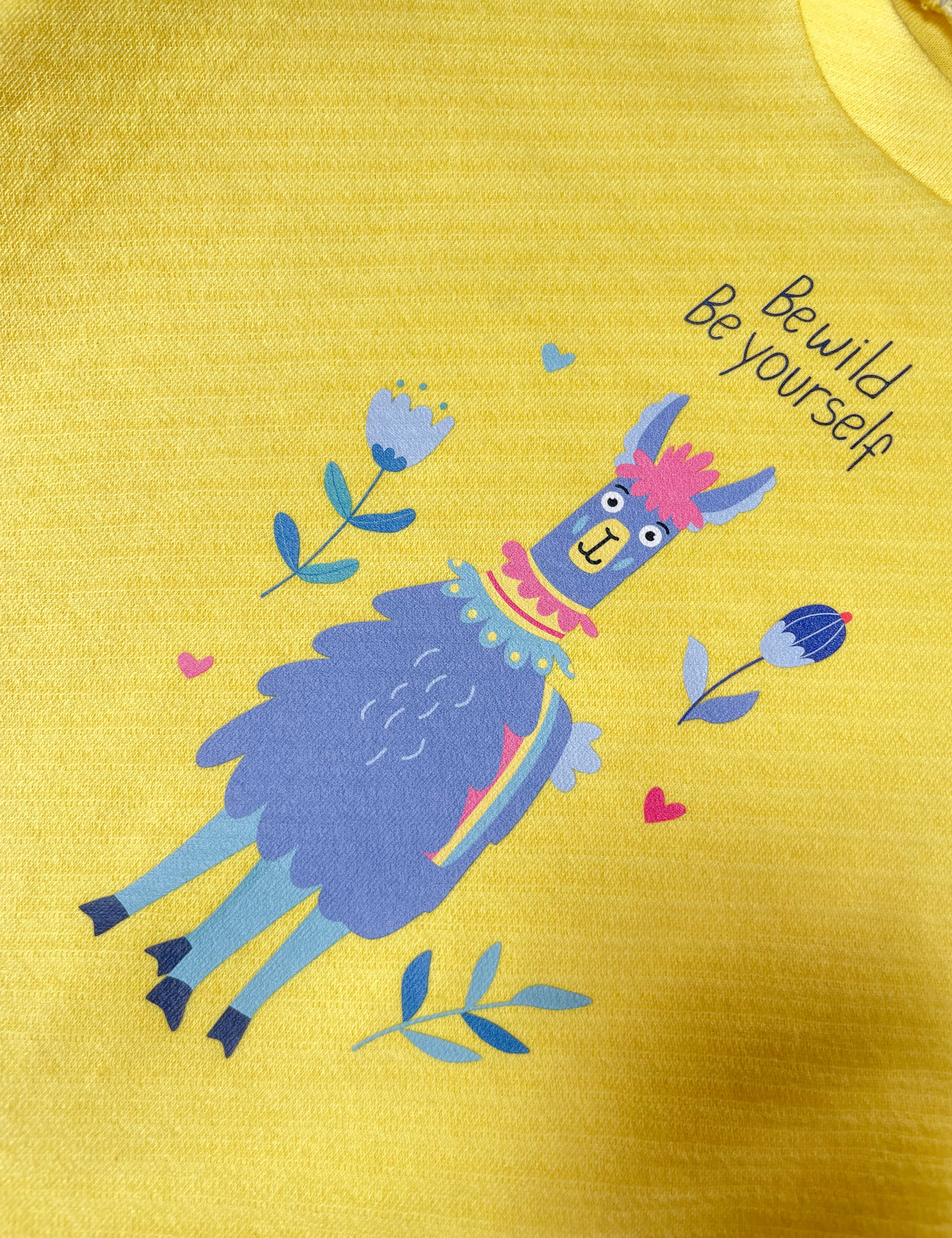 Be Wild Be Yourself - Funny Lama – Strijktransfer