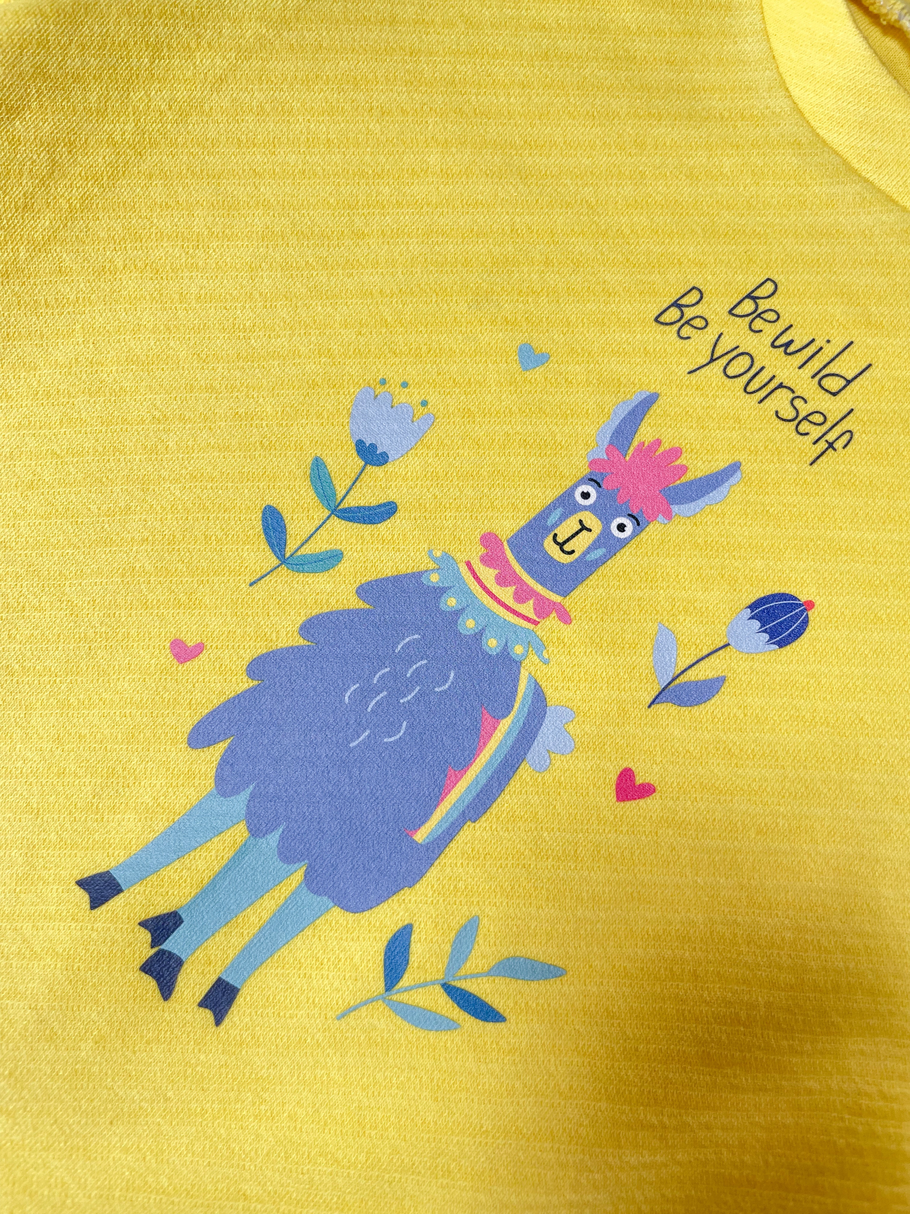 Be Wild Be Yourself - Funny Lama – Strijktransfer