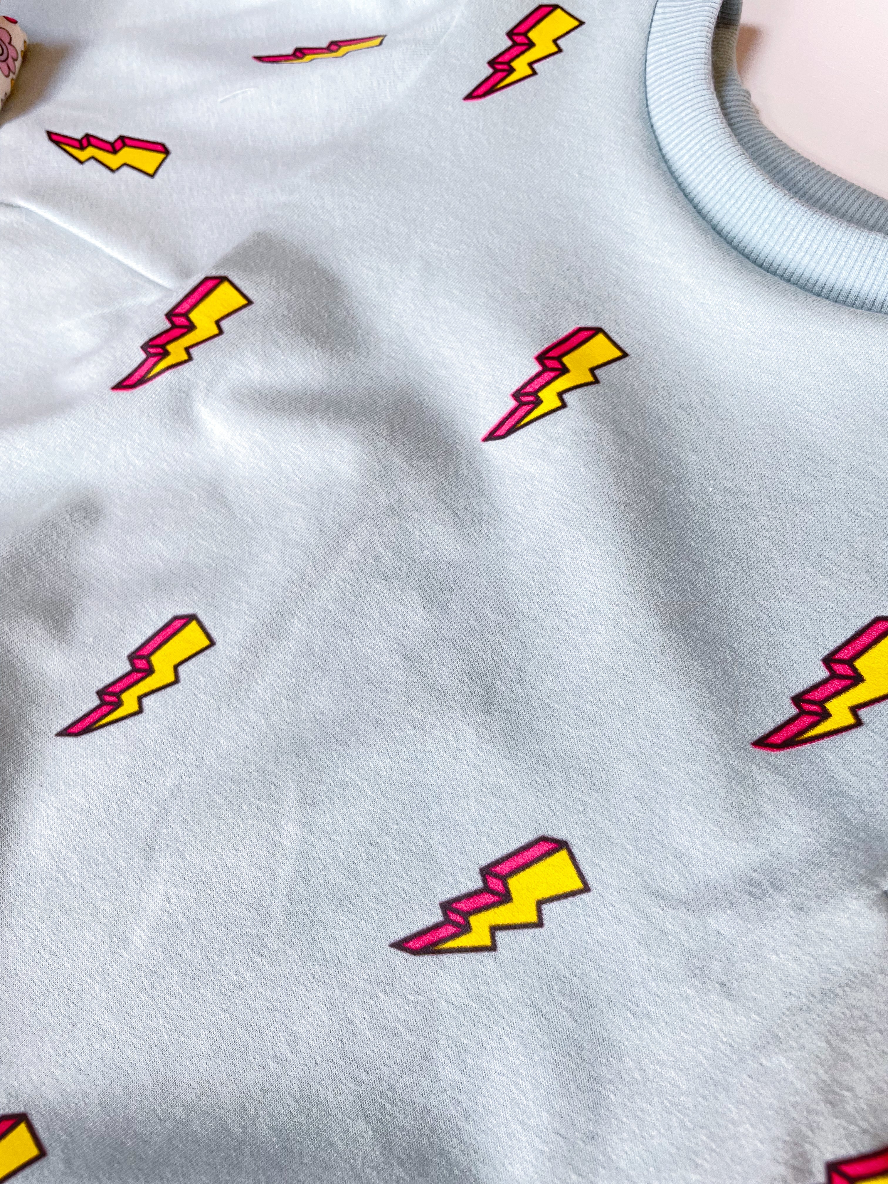 Lightning Bolt Geel – All-over transfervel