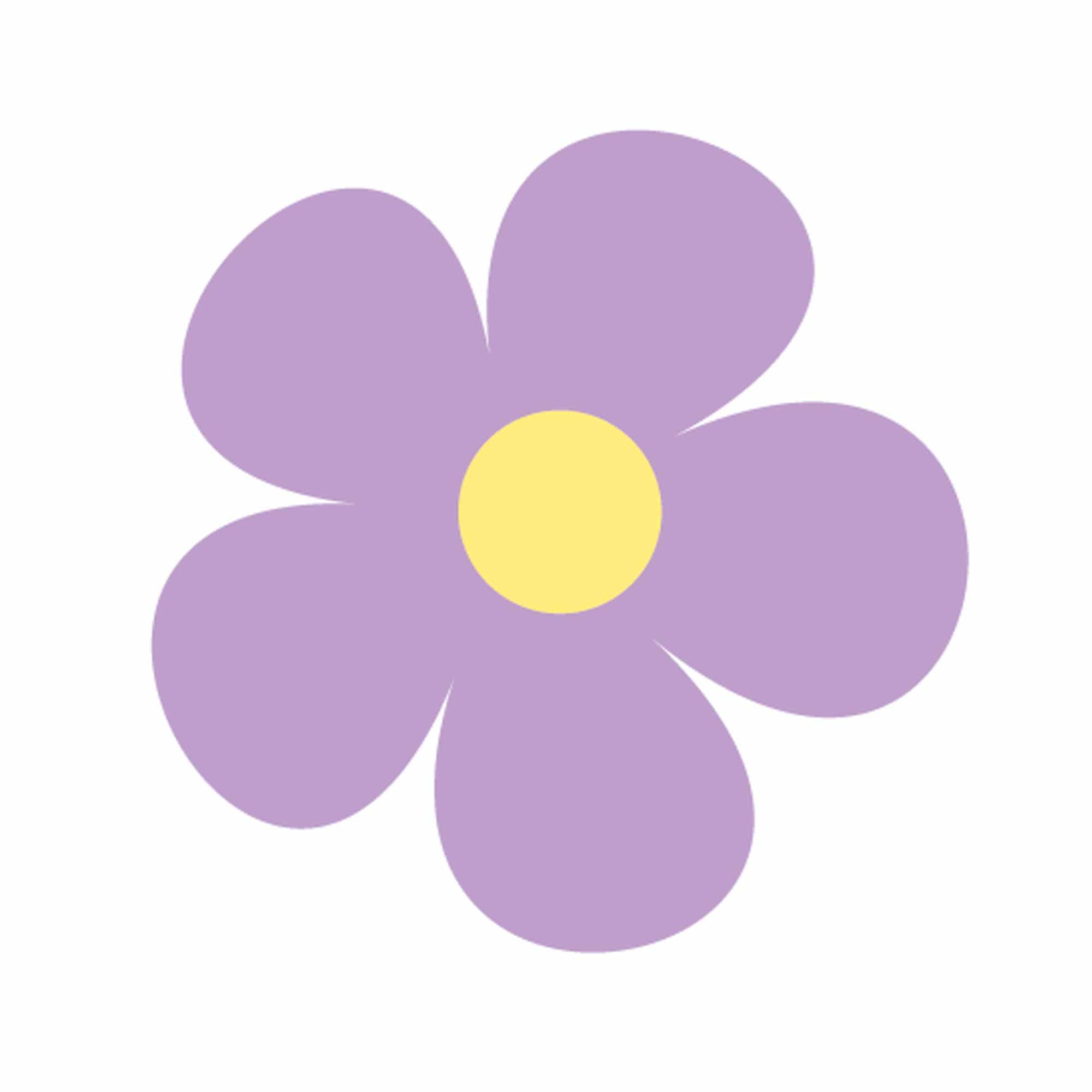 Kleine bloemen Lila – All-over transfervel