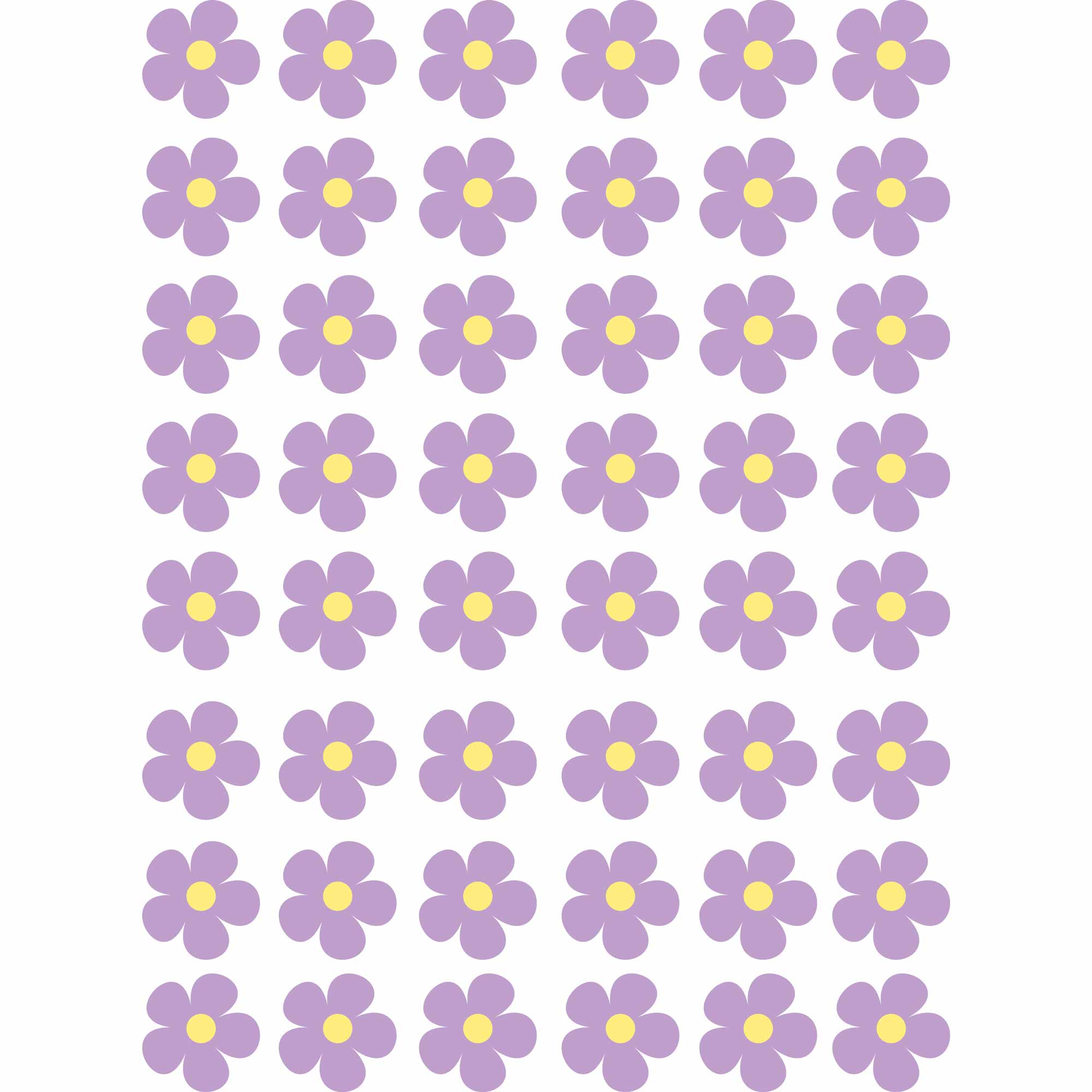 Kleine bloemen Lila – All-over transfervel