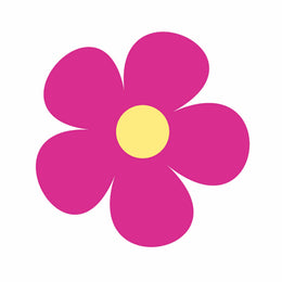 Kleine bloemen Hot Pink – All-over transfervel