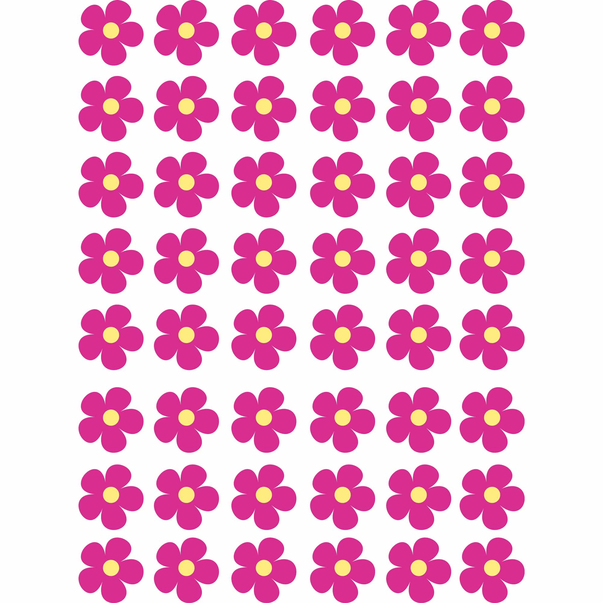 Kleine bloemen Hot Pink – All-over transfervel