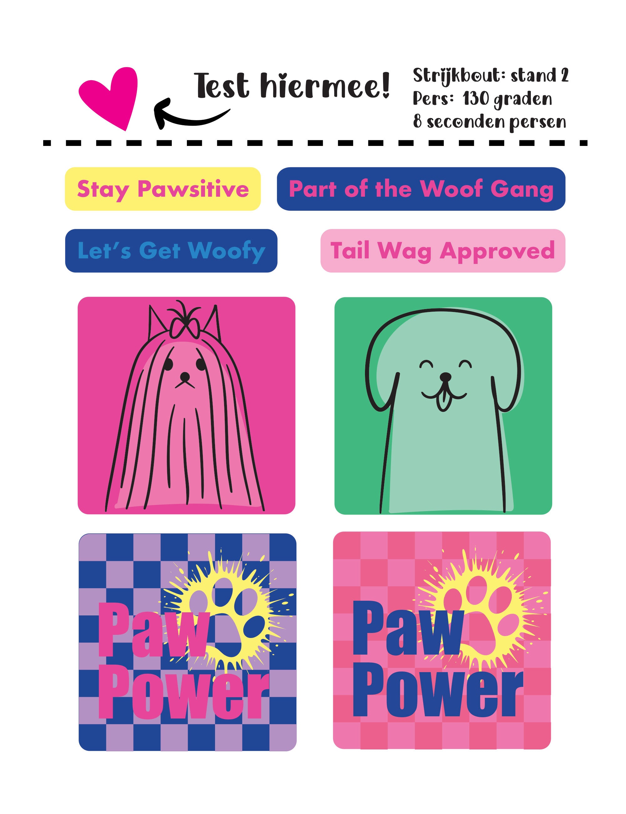 Woof Gang Lilalicious Strijklabels – Strijktransfers