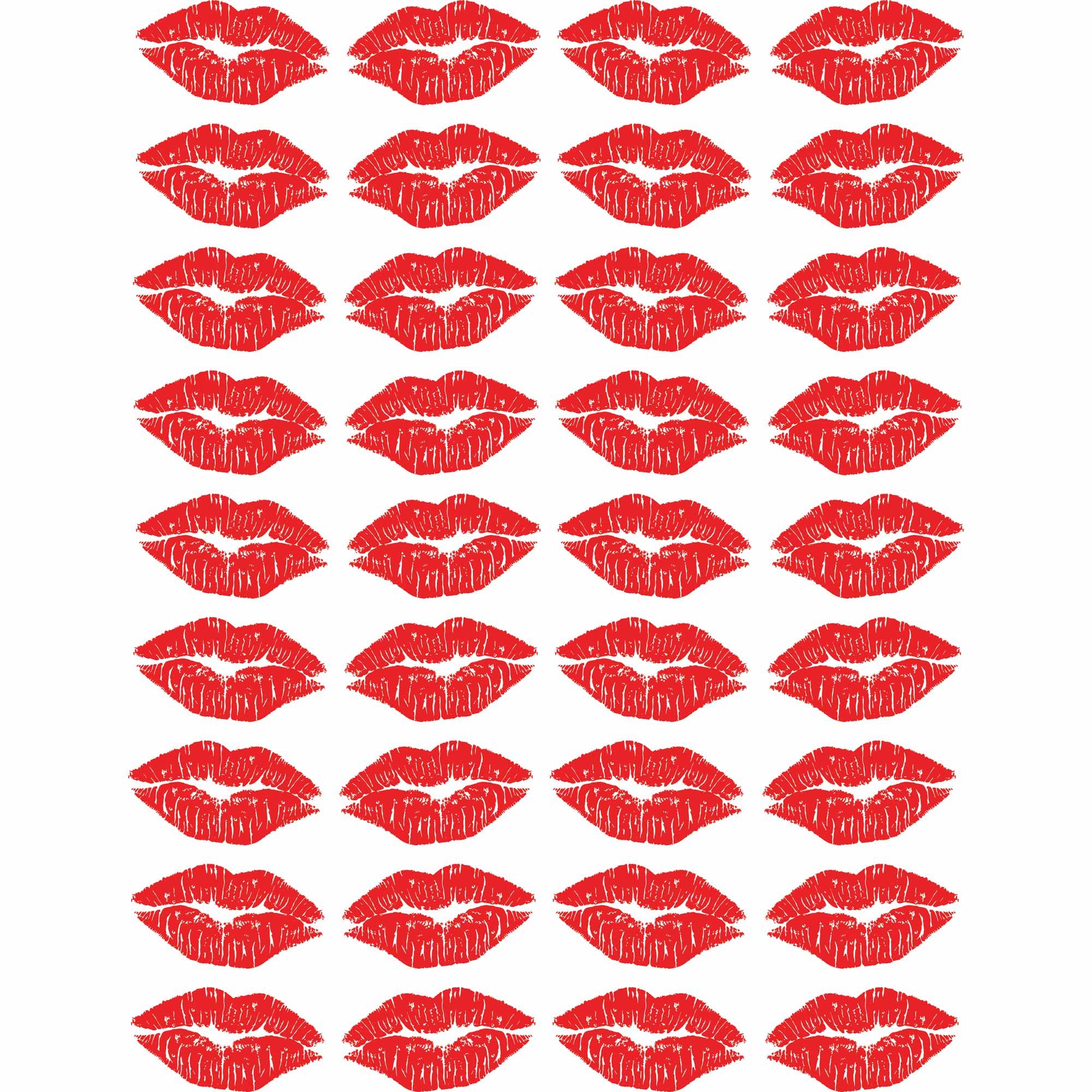 Kisses Red – All-over transfervel