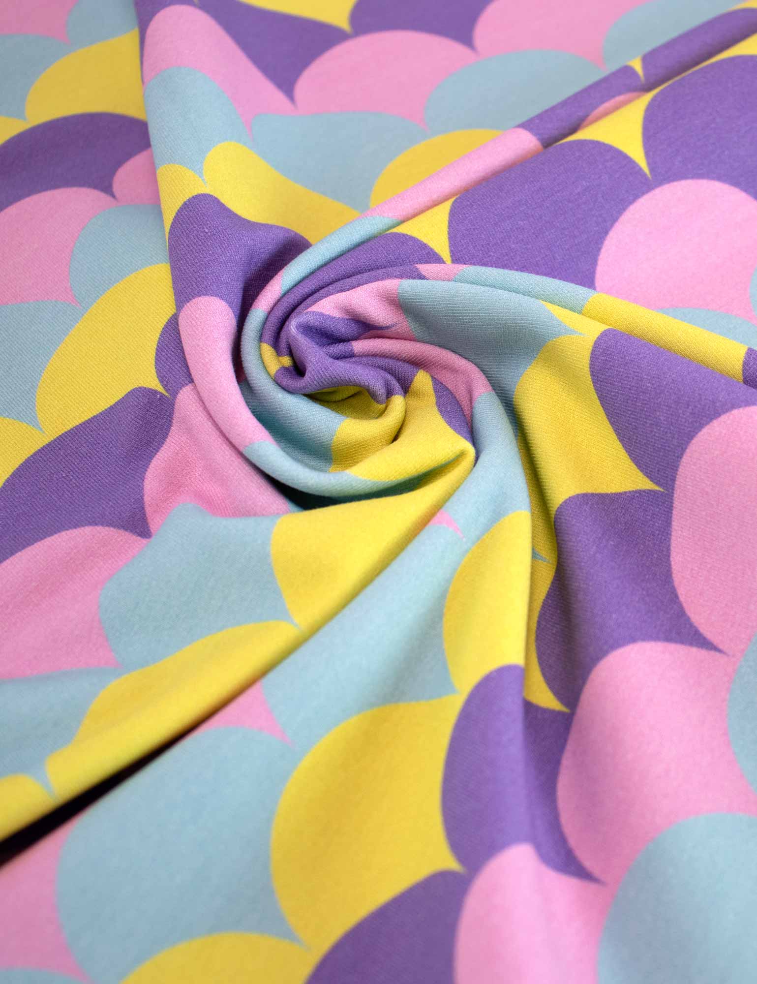 Mermaid Scoops – French Terry stof – 170 cm breed