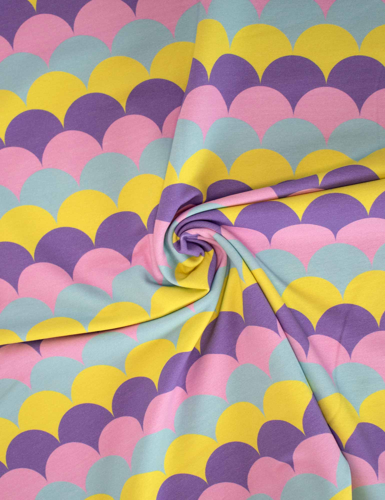 Mermaid Scoops – French Terry stof – 170 cm breed