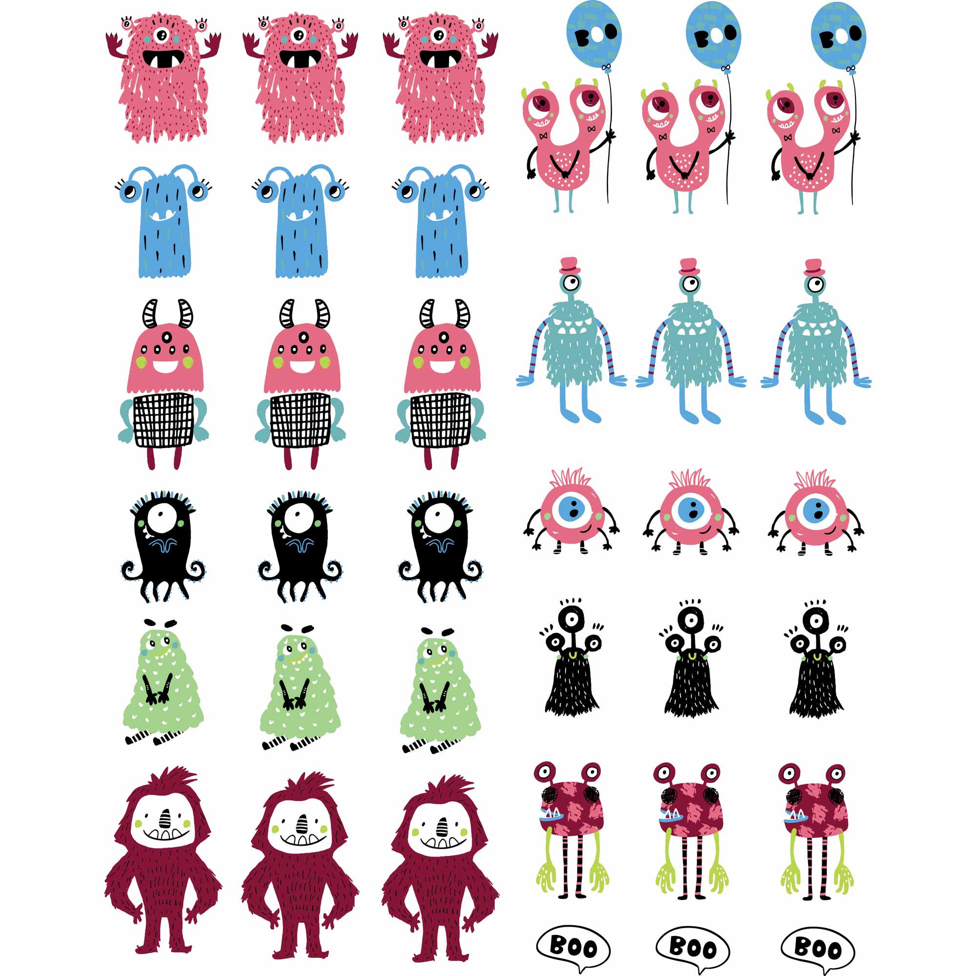 Monsters – All-over transfervel