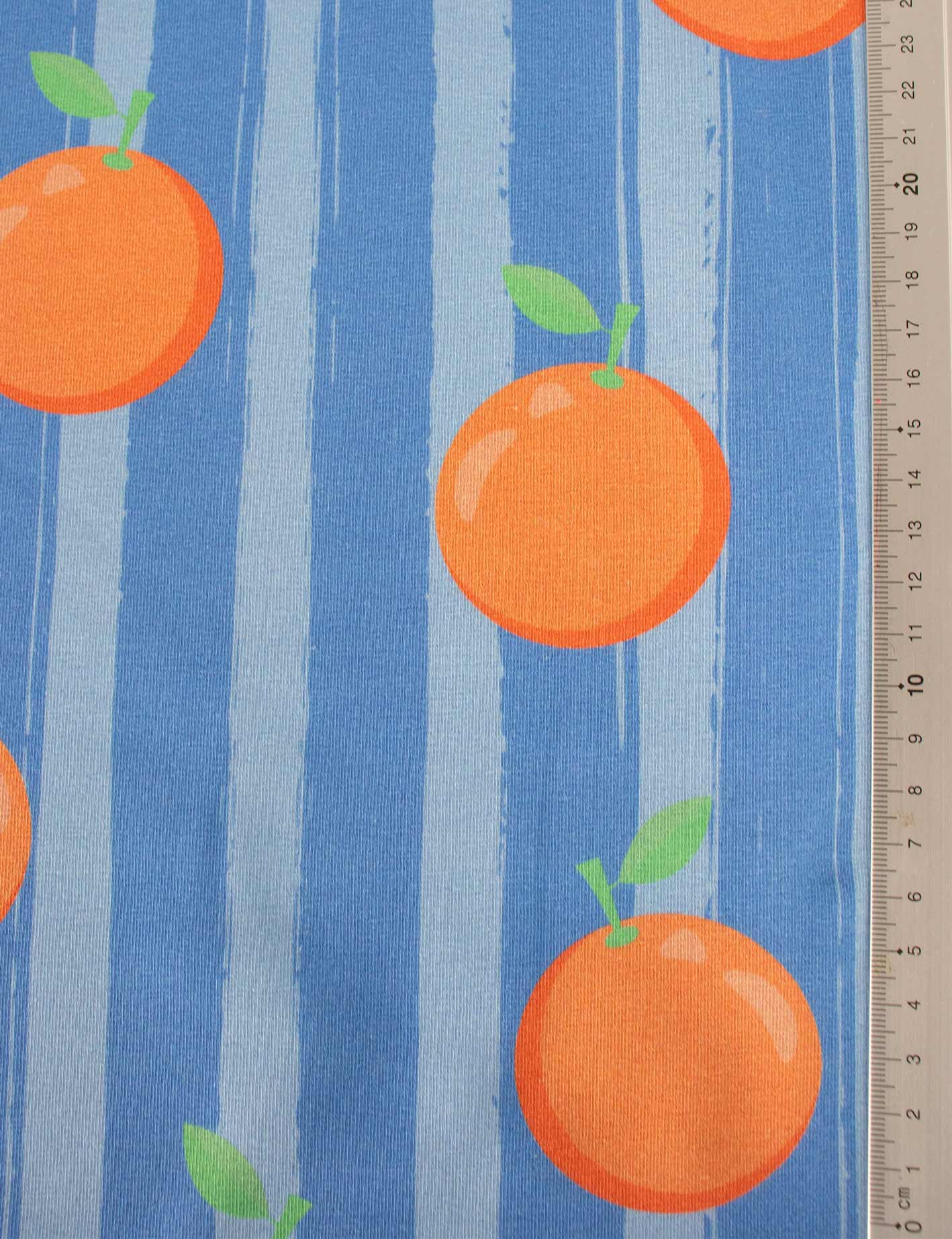 Orangetini Bold Blue | Jersey | 170 cm wide