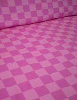 Pink Punch Check | French Terry | 170 cm wide
