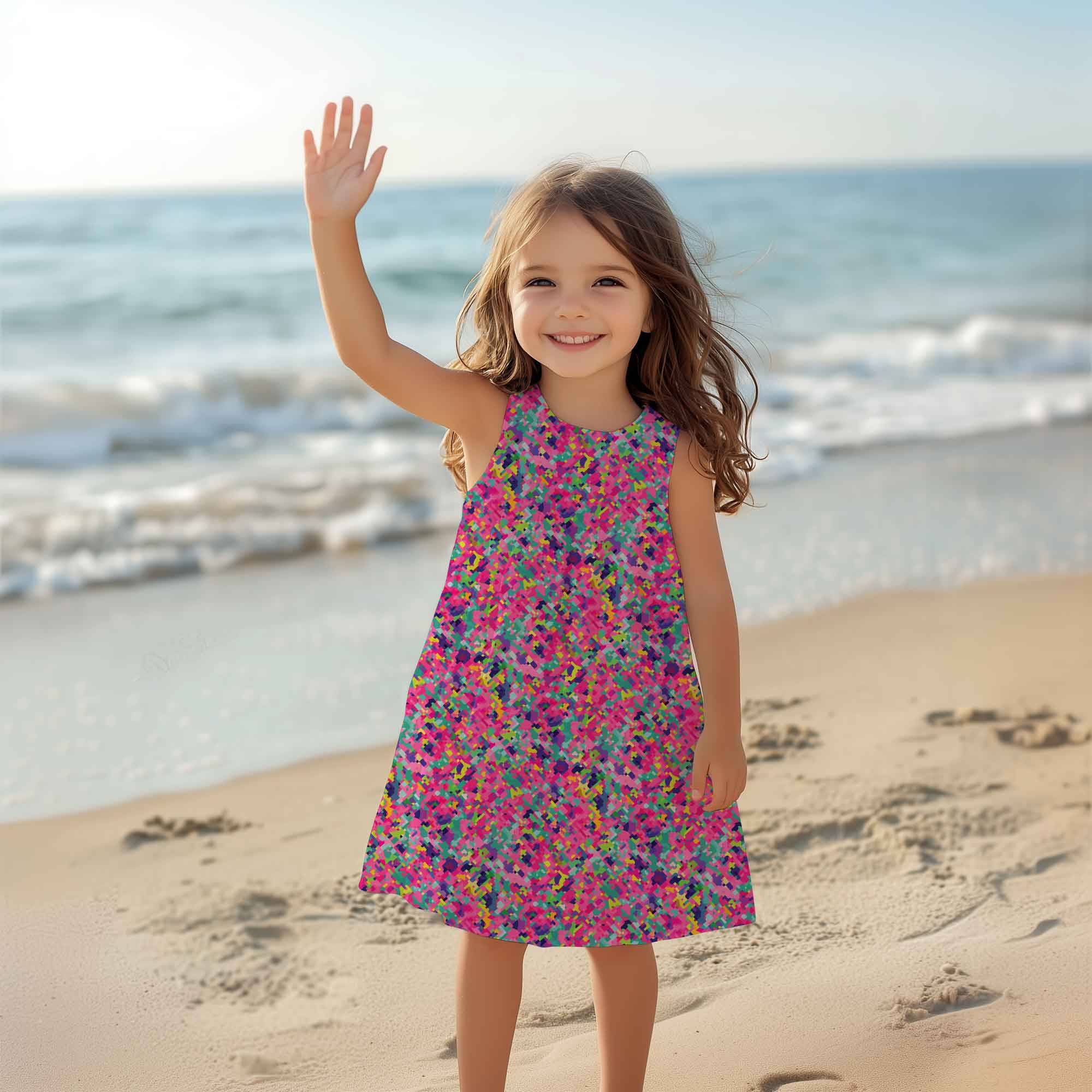 150cm Pixel Pop - Summer Lovin' Viscose