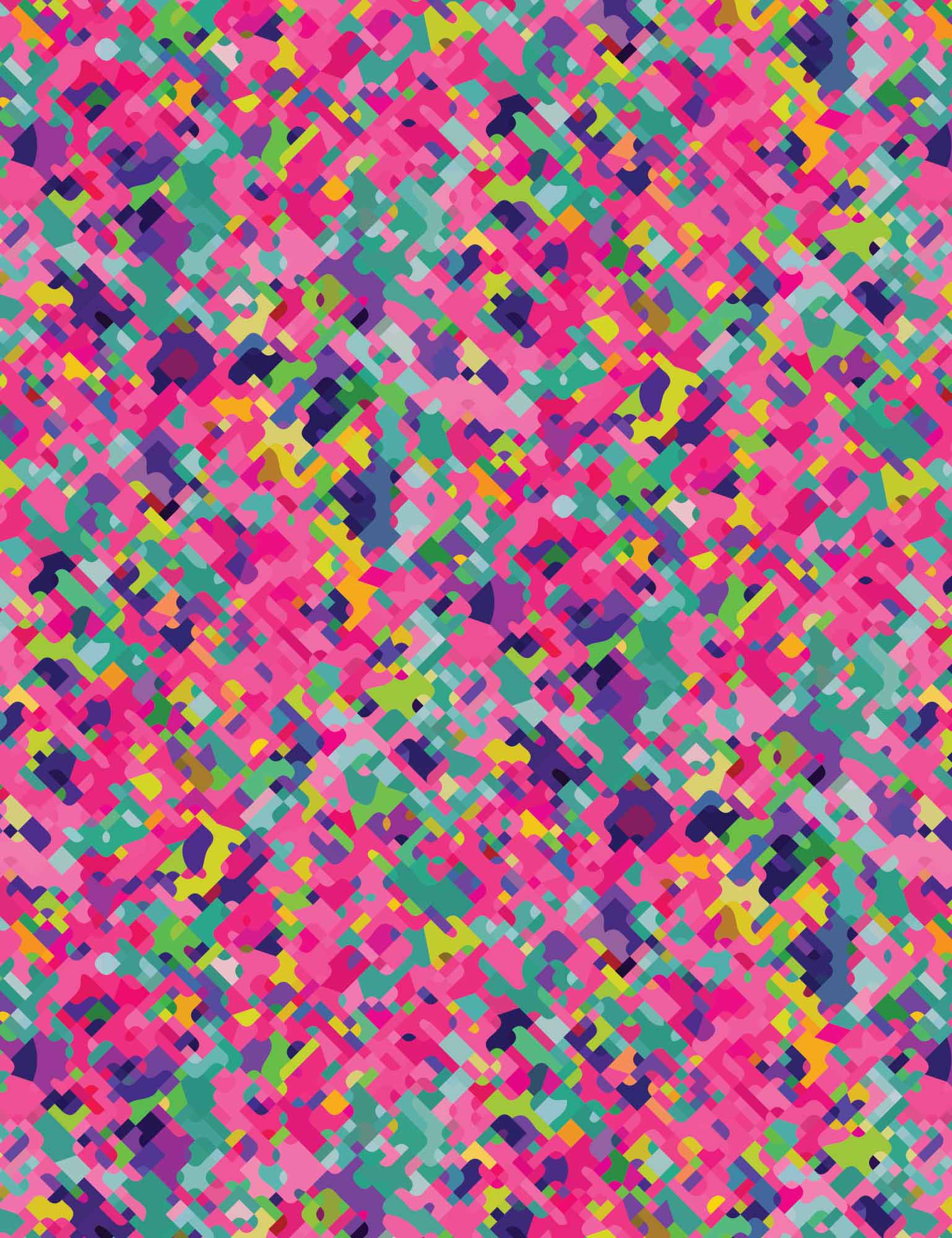 150cm Pixel Pop - Summer Lovin' Viscose