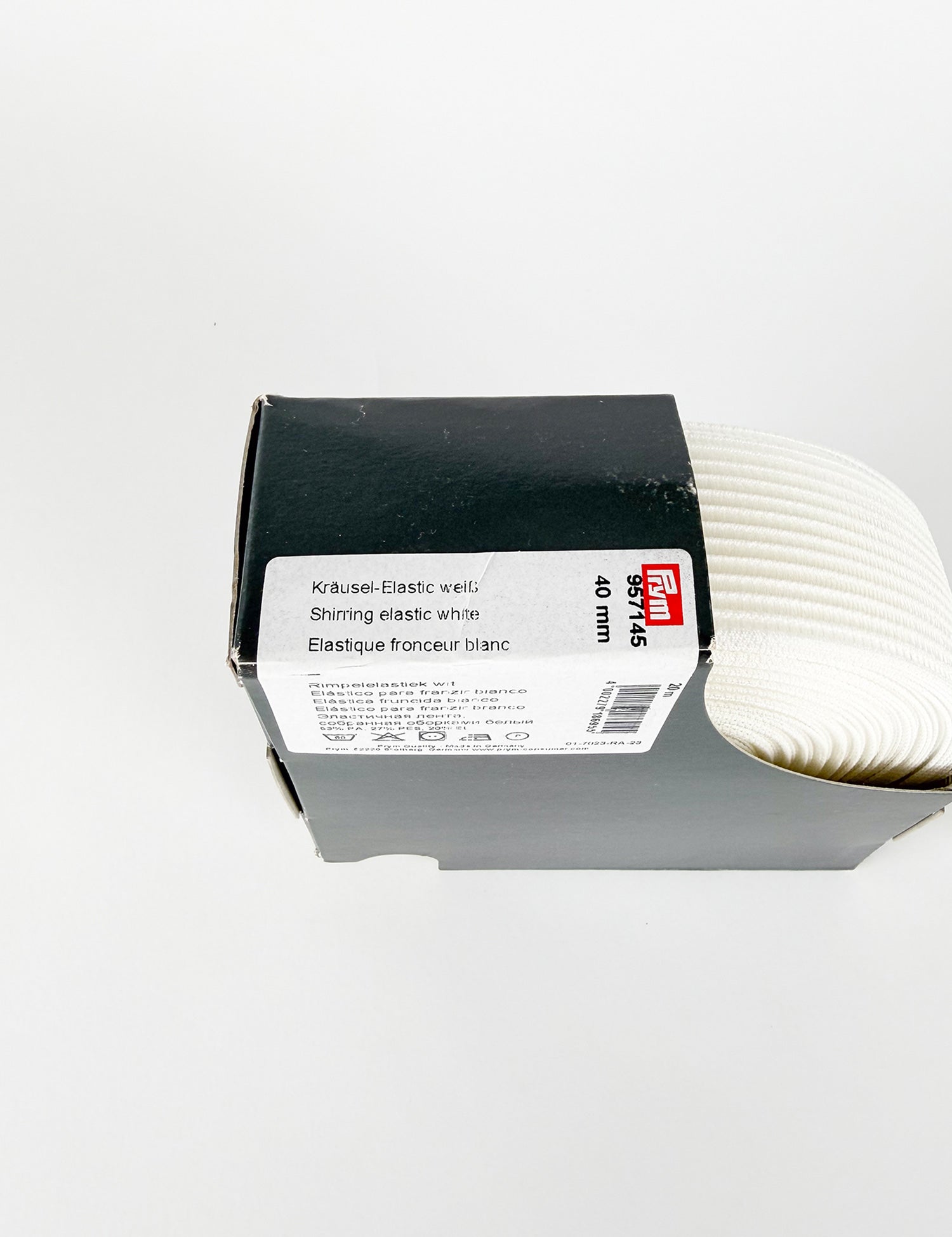 Prym shirring elastic white 40 mm