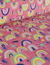 Rainbow Rush Coral Crush | French Terry | 170 cm wide
