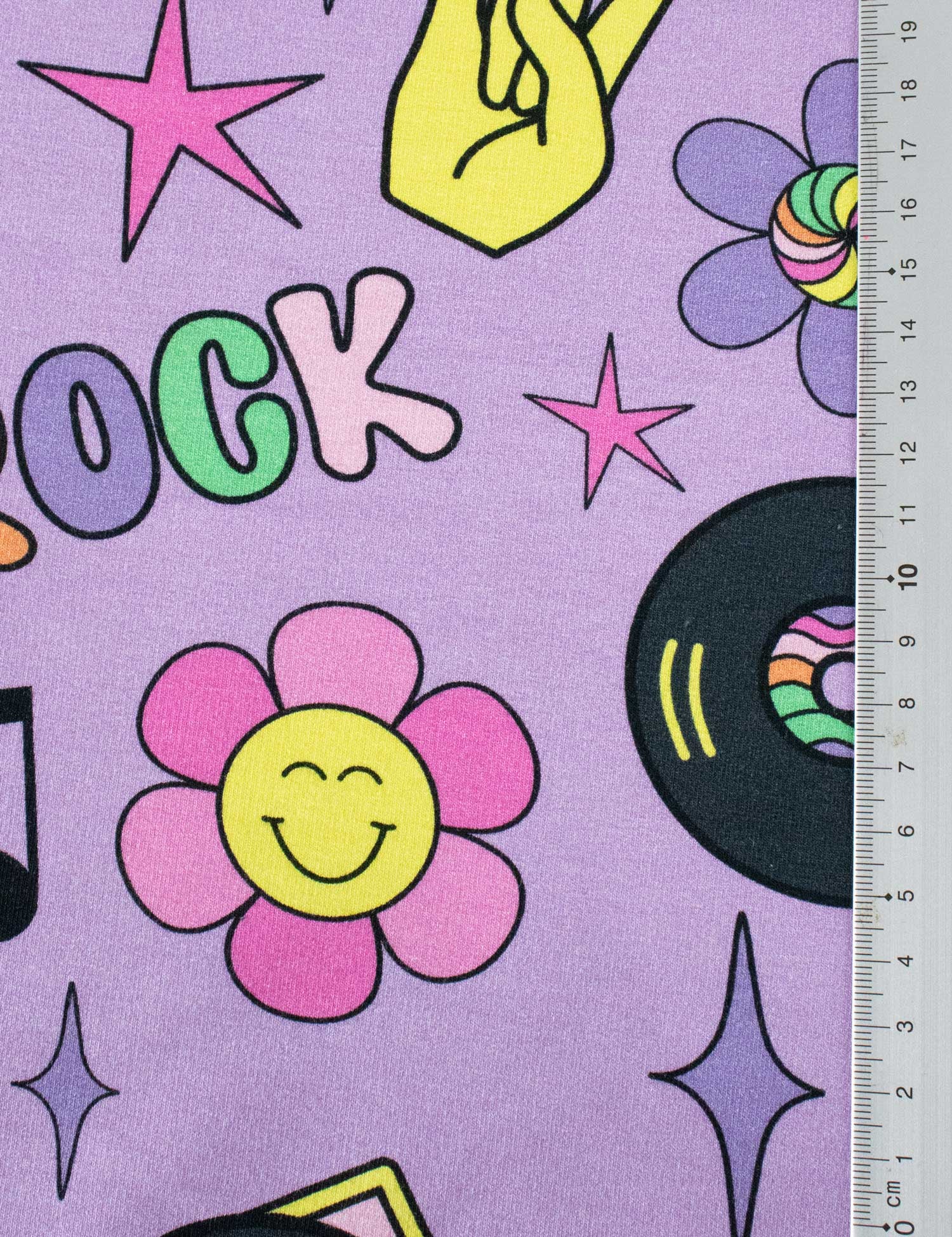 Rock the Night Lilalicious – French Terry stof – 170 cm breed