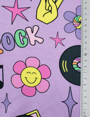 Rock the Night Lilalicious – French Terry stof – 170 cm breed