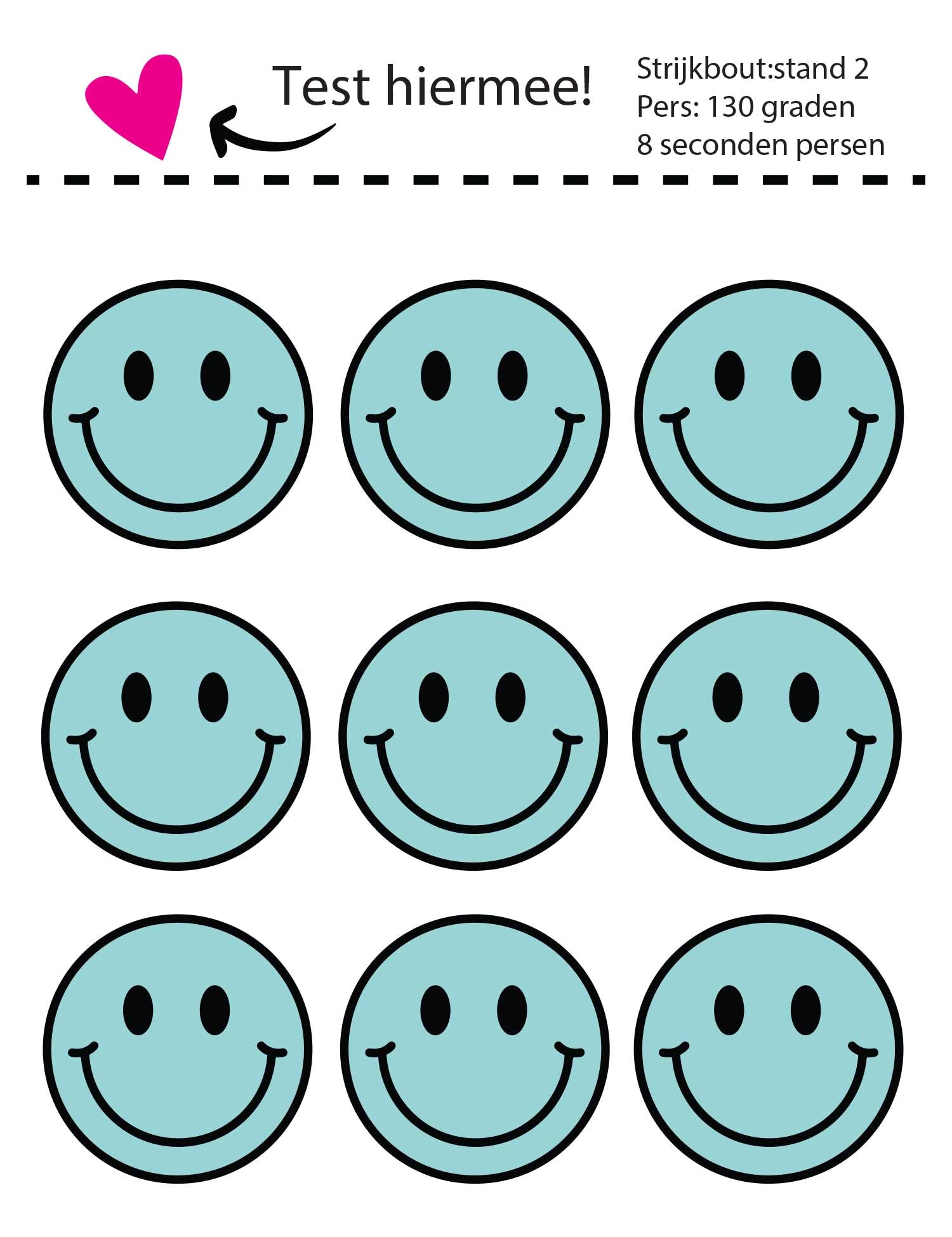 Smiley Aqua Island – Strijklabels
