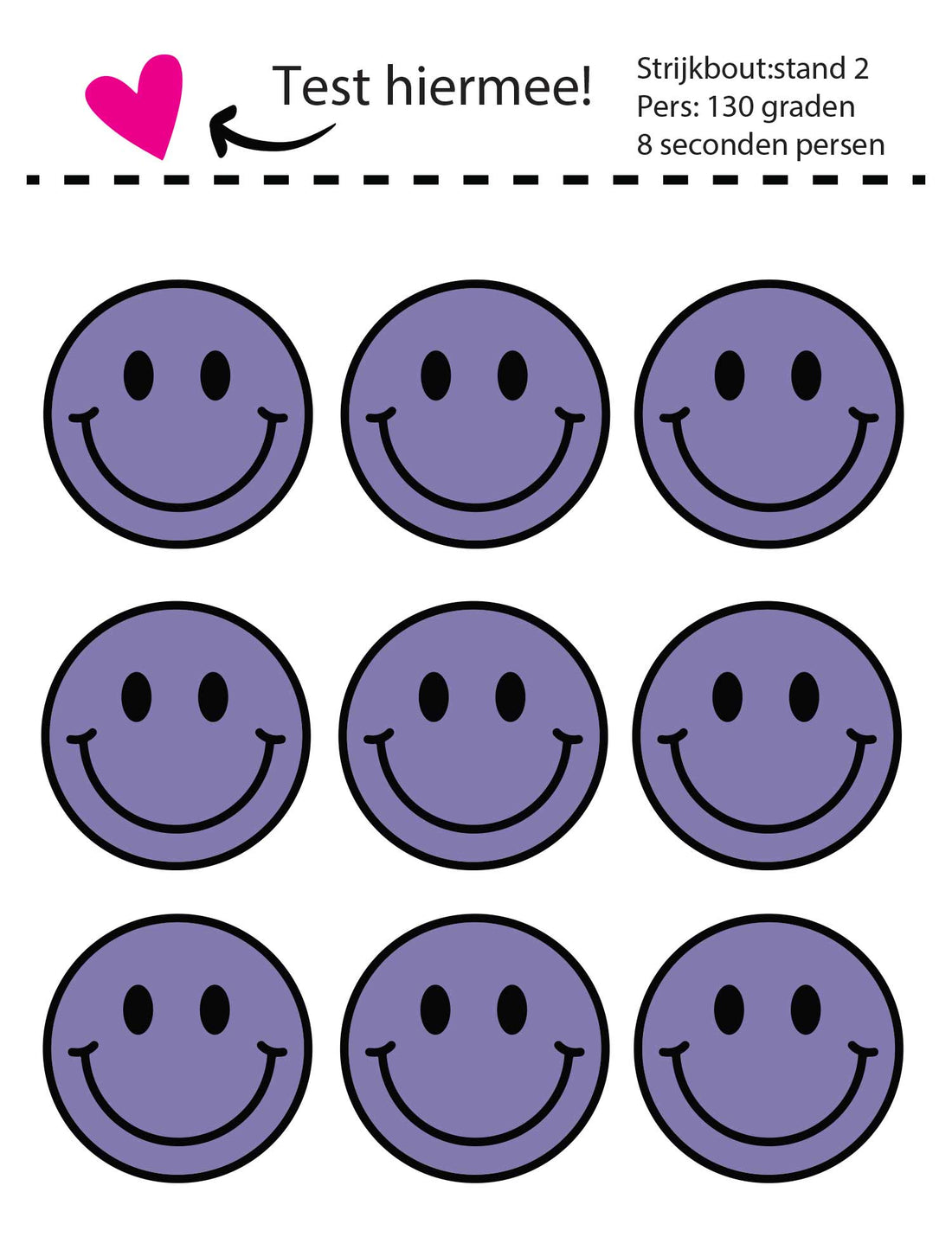 Smiley Lavender Purple – Strijklabels