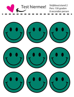 Smiley Power Green – Strijklabels