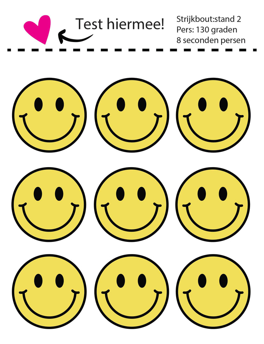 Smiley Sunny Buzz Yellow – Strijklabels