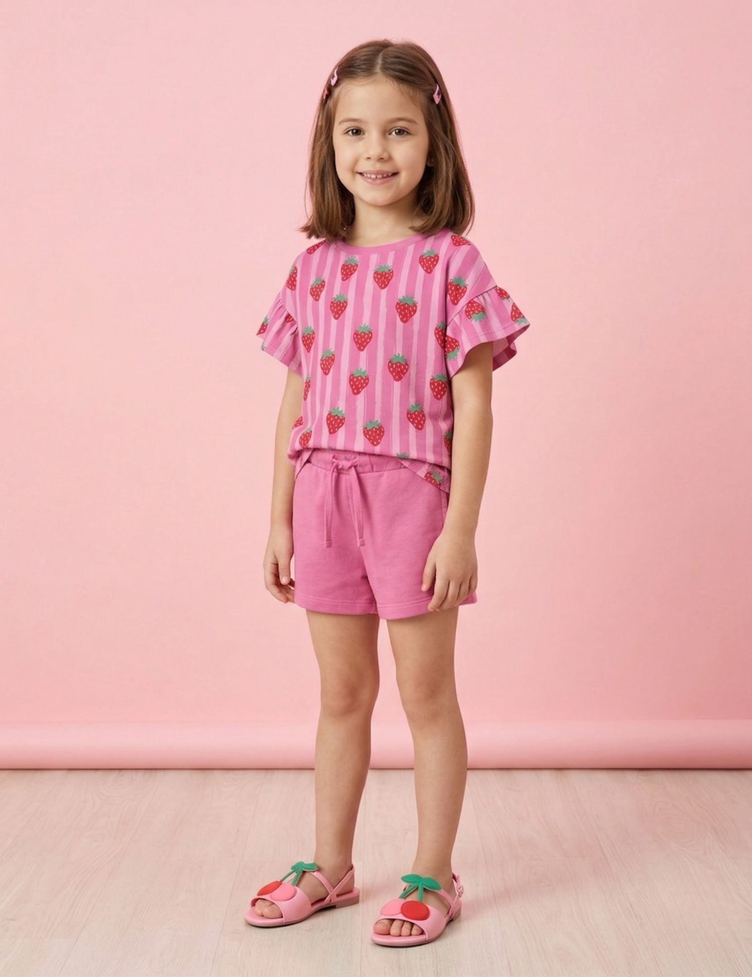 Strawbetini Bubble Pink | Jersey | 170 cm wide
