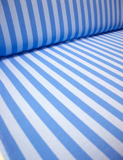 Stripe Up Blue – French Terry stof – 170 cm breed