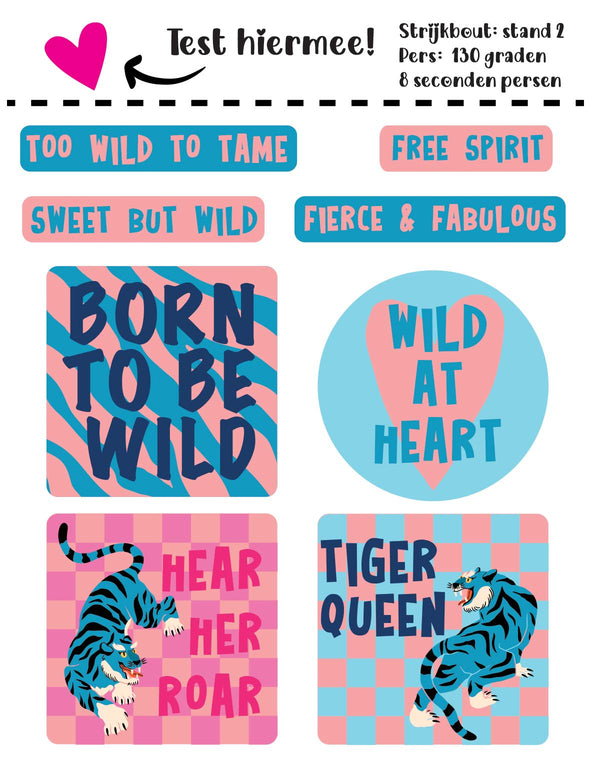 Tiger Pink - Carousel Clash – Strijklabels
