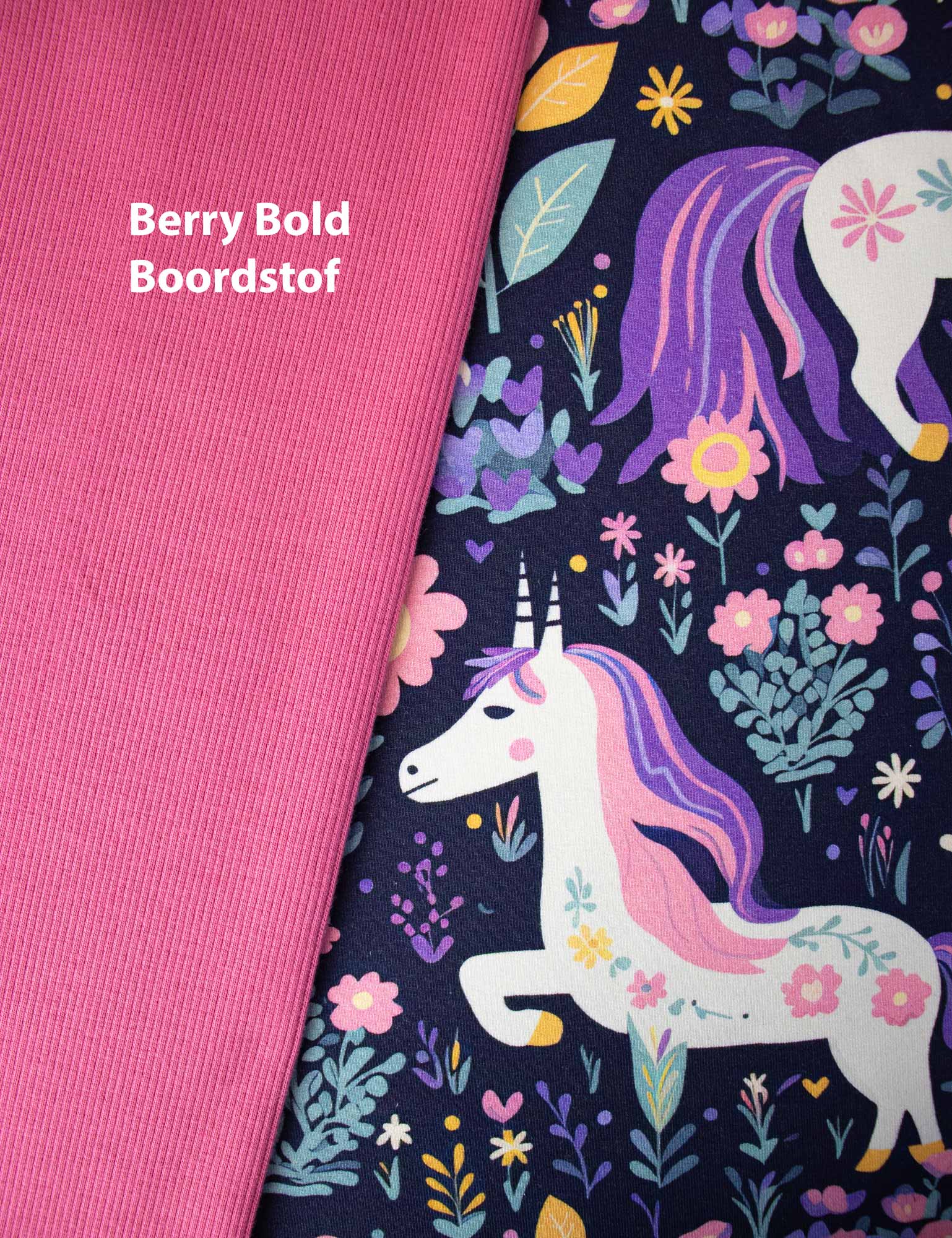 Unicorn Dream Meadow – French Terry stof – 170 cm breed