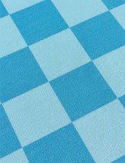 Voltage Blue Checker – French Terry stof – 170 cm breed