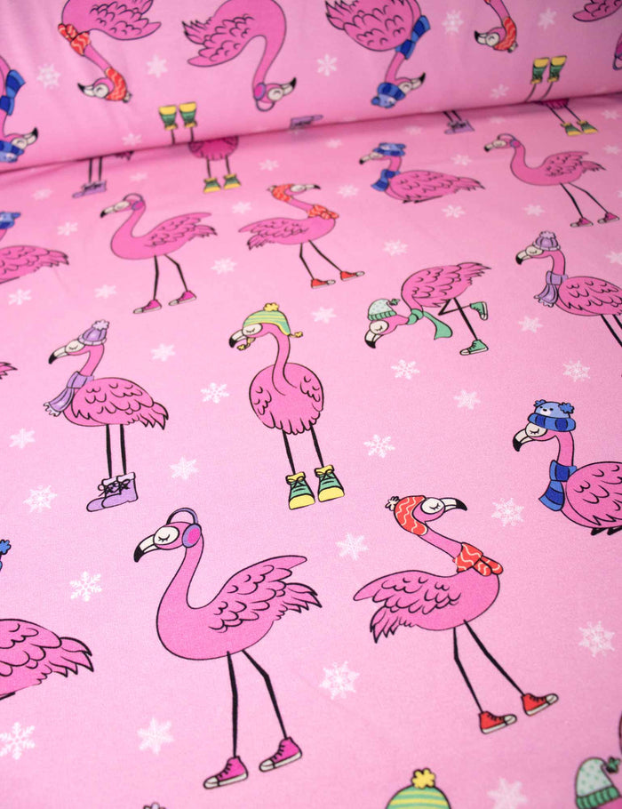 Winter Flamingo Pink Pearl | French Terry | 170 cm wide