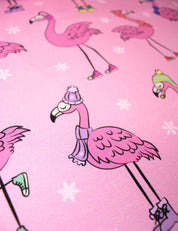 Winter Flamingo Pink Pearl – French Terry stof – 170 cm breed
