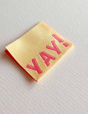 Yay! Yellow | Woven sew-in label