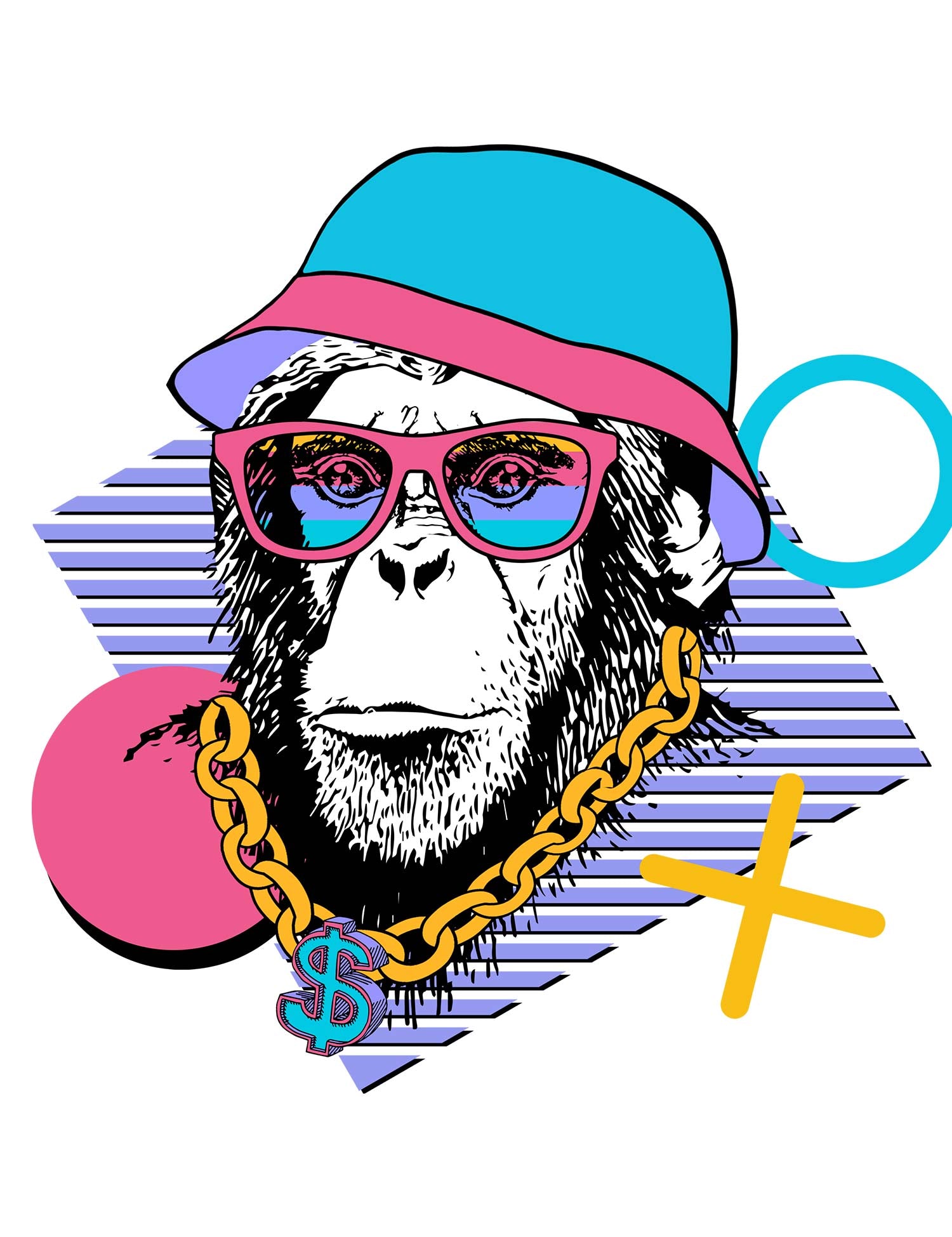Aap - 90's Animals – Strijktransfers