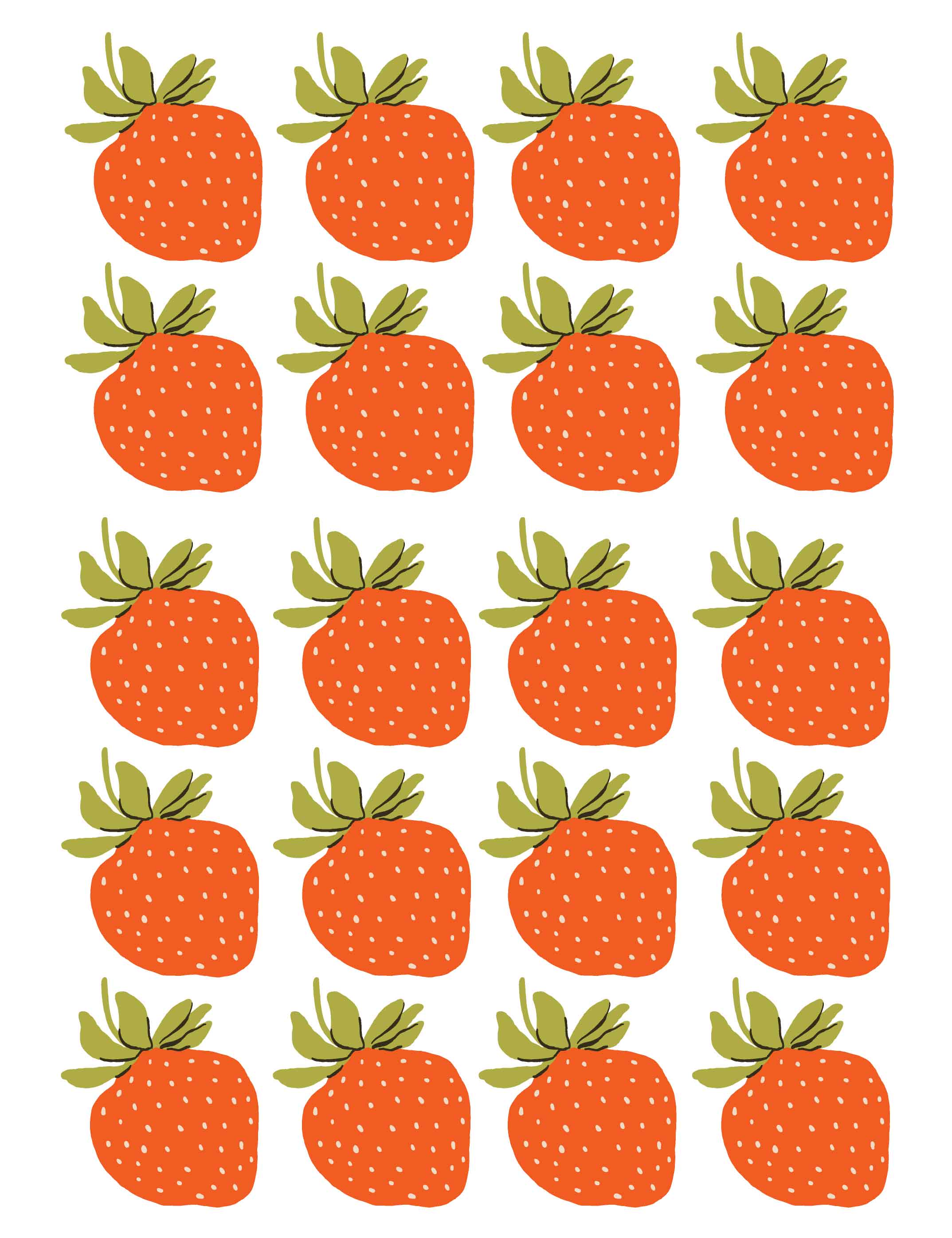 Strawberry – All-over transfervel