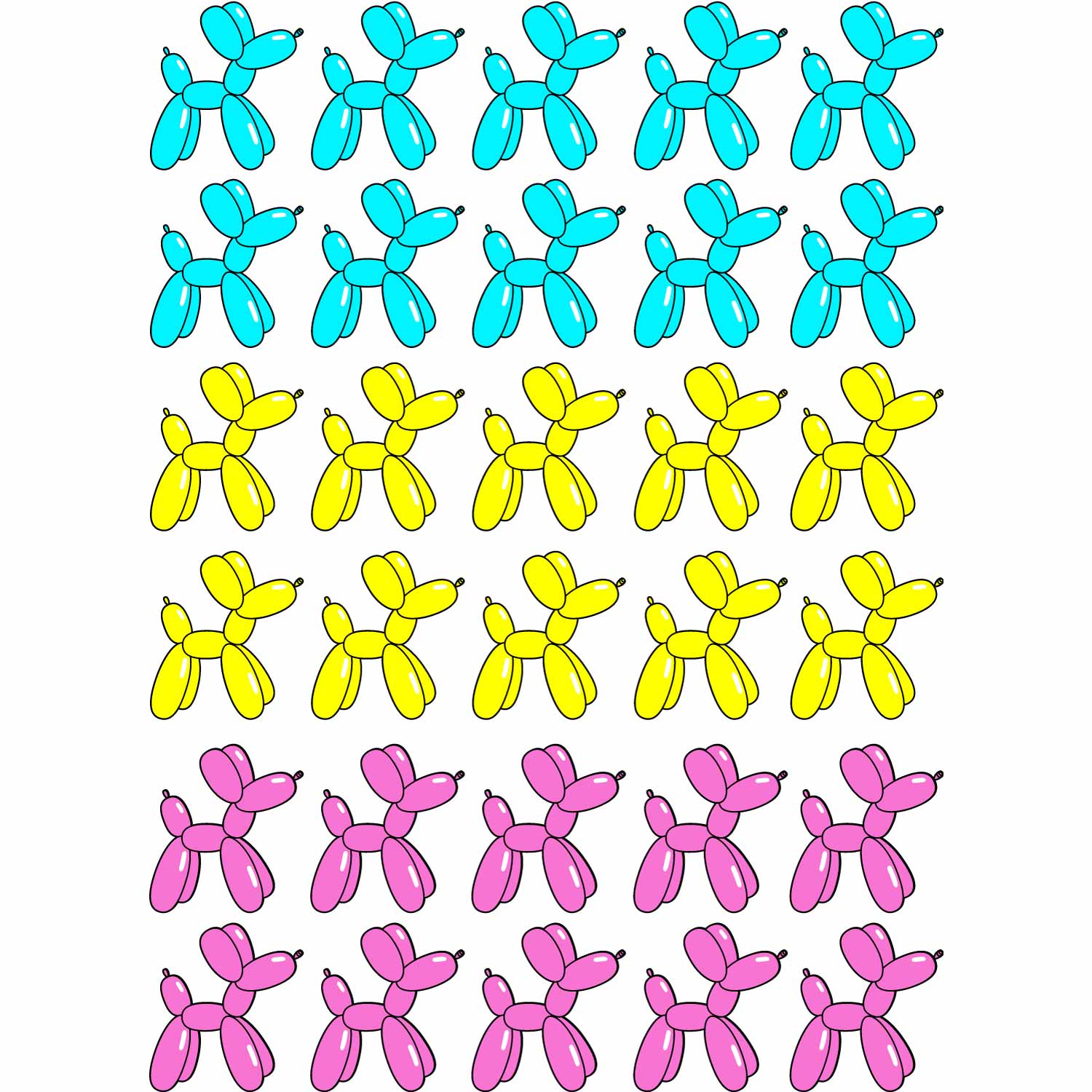 Balloon Dog Mix – All-over transfervel