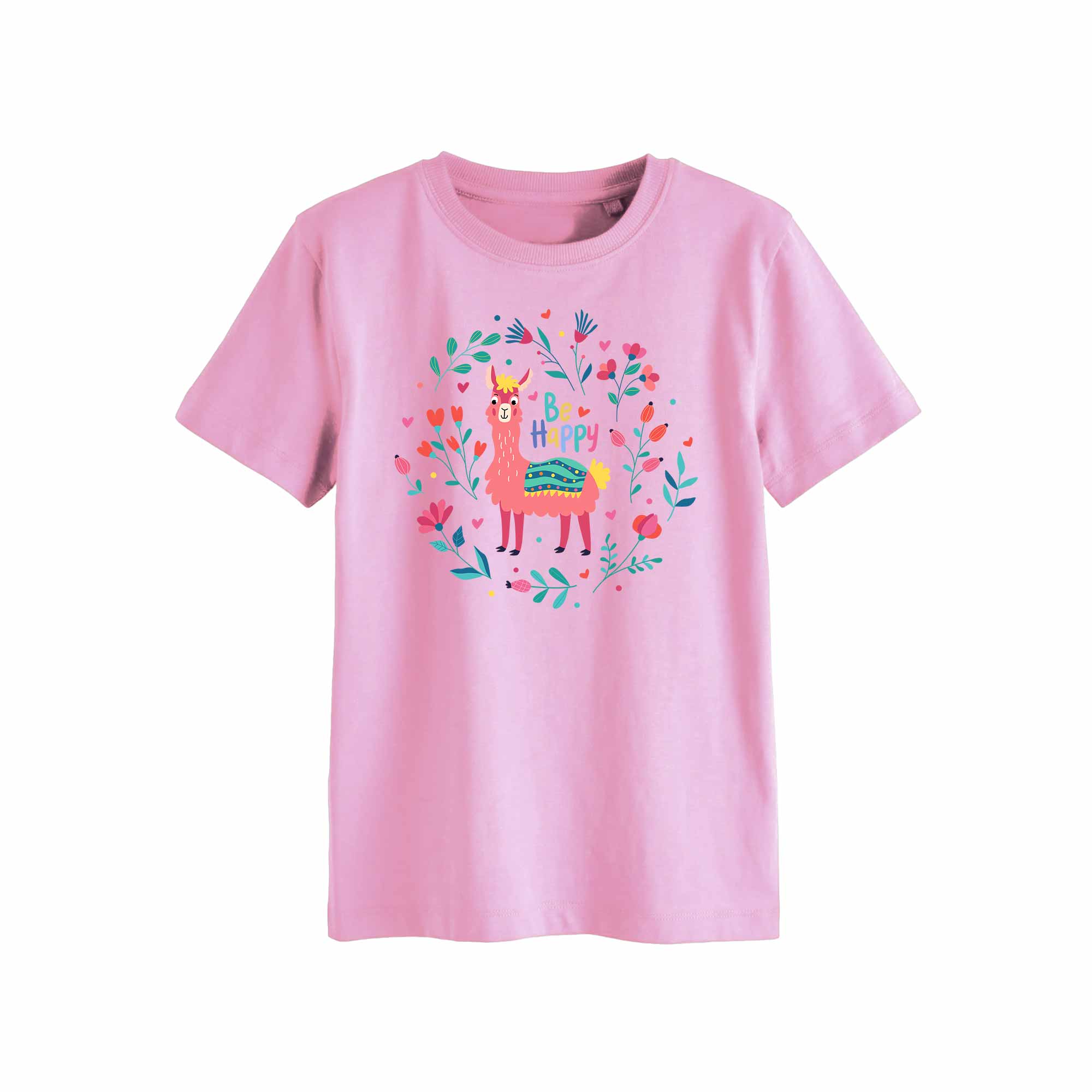 Be Happy 2 - Funny Lama – Strijktransfer