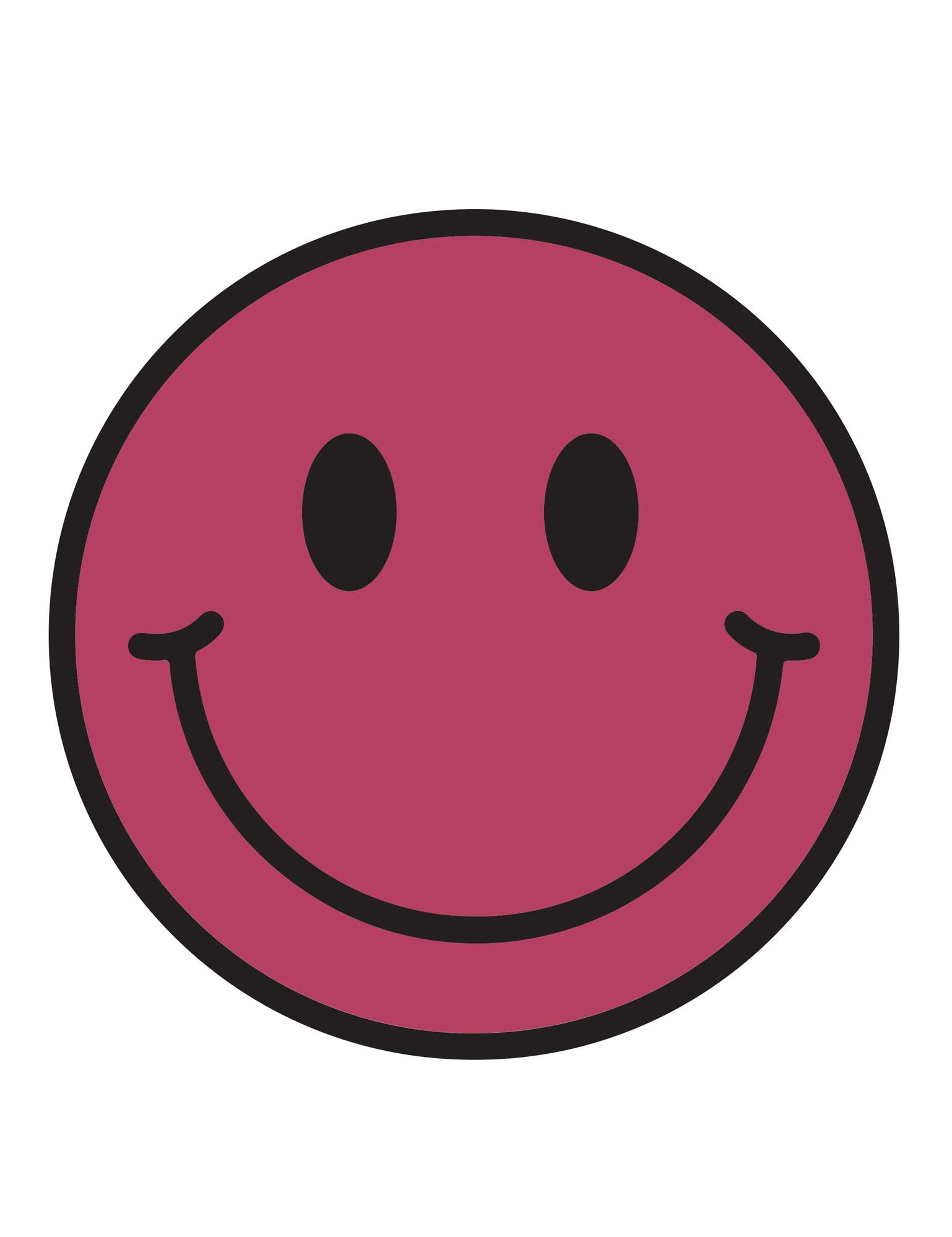 Berry Bold Smiley – Strijktransfers