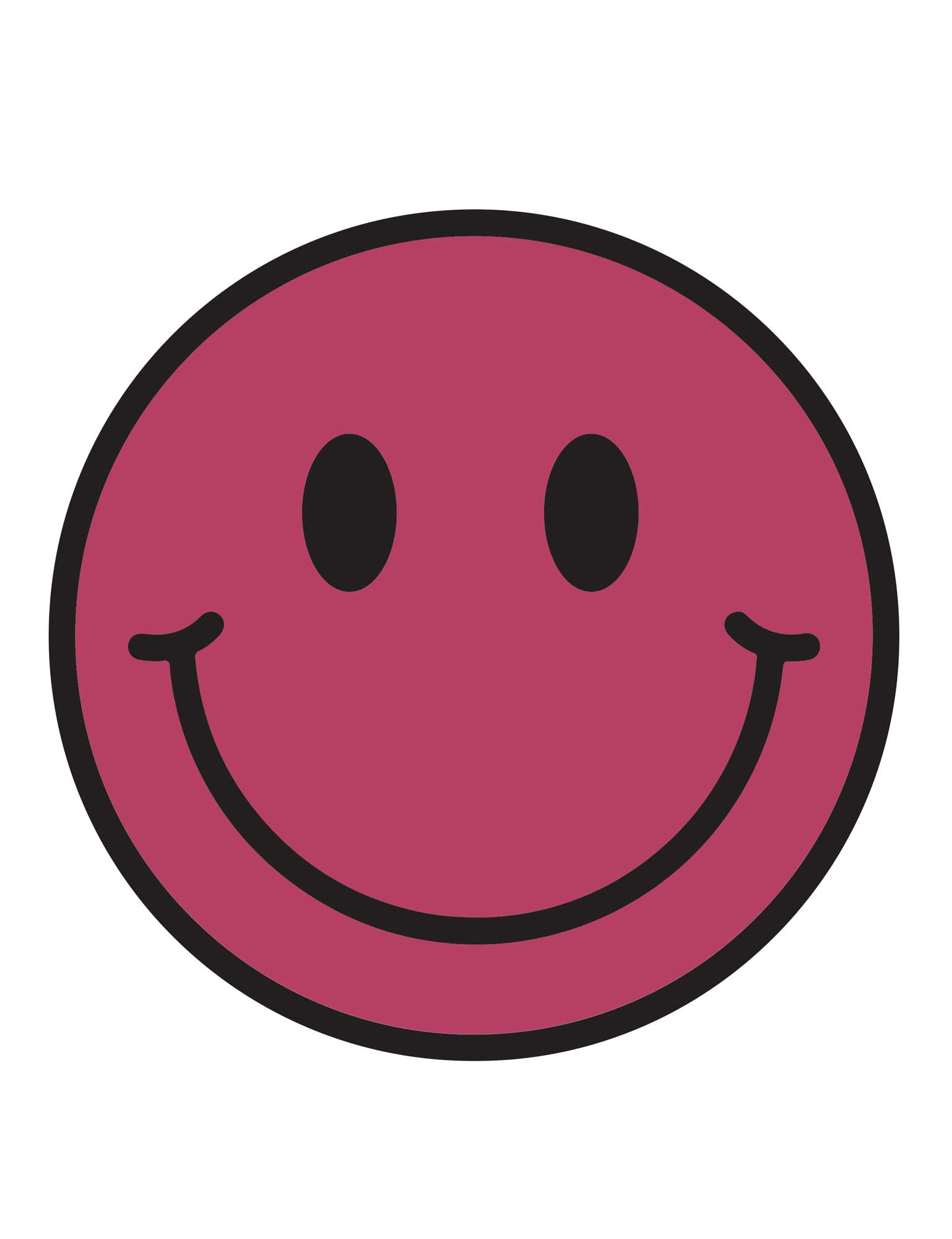 Berry Bold Smiley – Strijktransfers