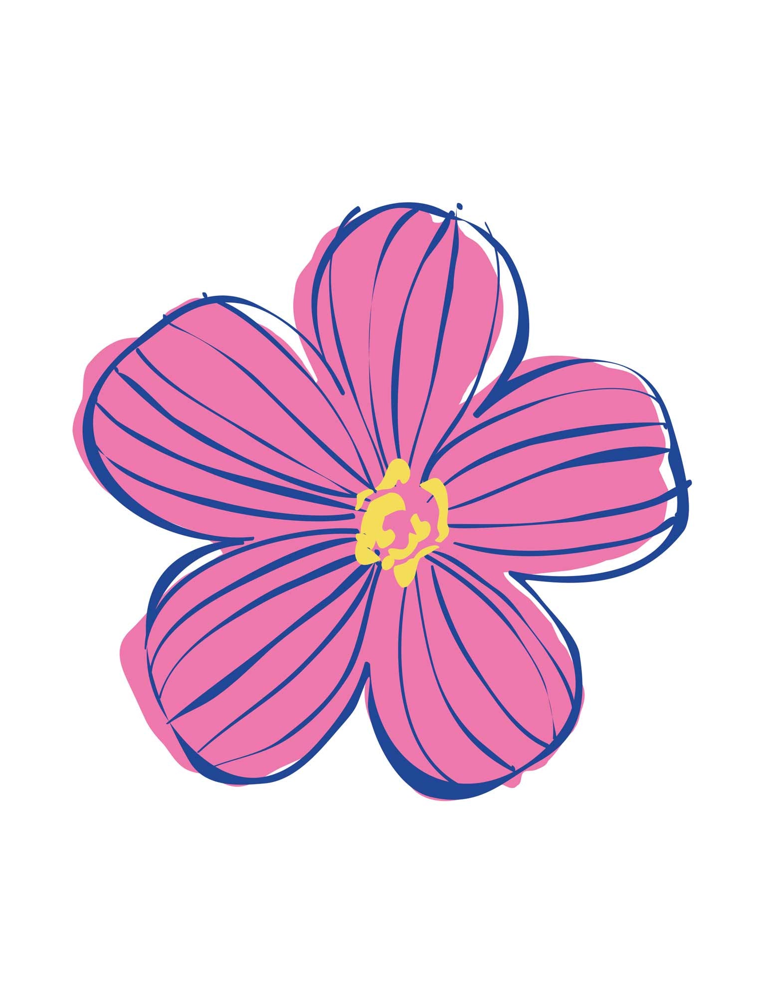 Funky Florals Bubble Pink – Strijktransfer