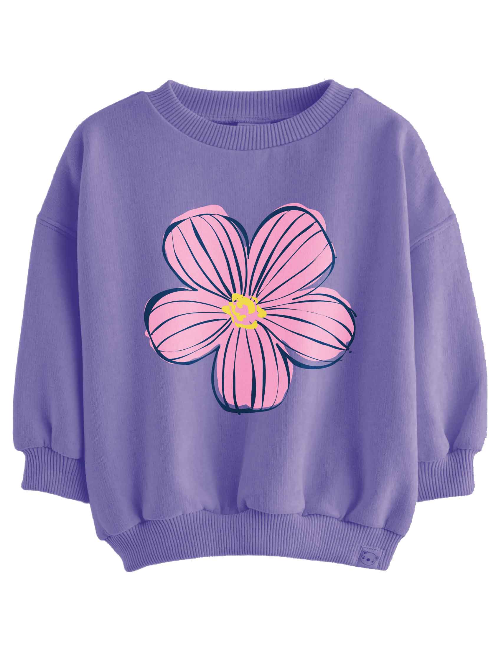 Funky Florals Pink Pearl – Strijktransfer – op een trui