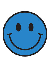 Bold Blue Smiley – Strijktransfers